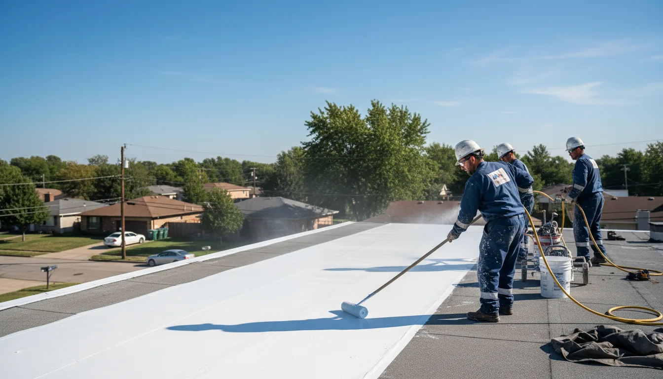 Commercial roof coating in Davis Creek, CA near me